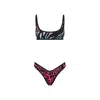 Attico Multicolor Animal Print Bikini Set