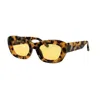 Attico The  Rectangle Frame Sunglasses In Brown