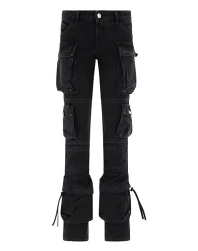 Attico Black Cotton Denim Jeans