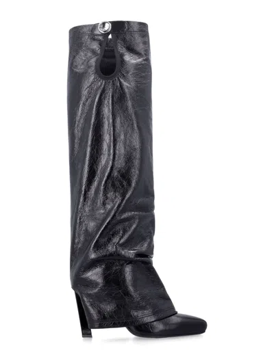 Attico The  The  Leon Leather Boots In Black