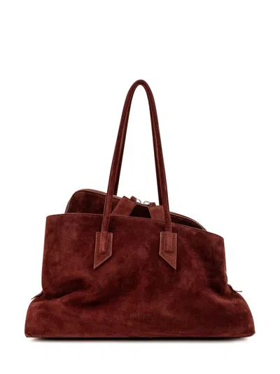 Attico The  The Paintsseggiata Medium Shoulder Bag In Light Chocolate