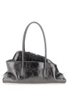Attico Small La Passeggiata Shoulder Bag In Gray