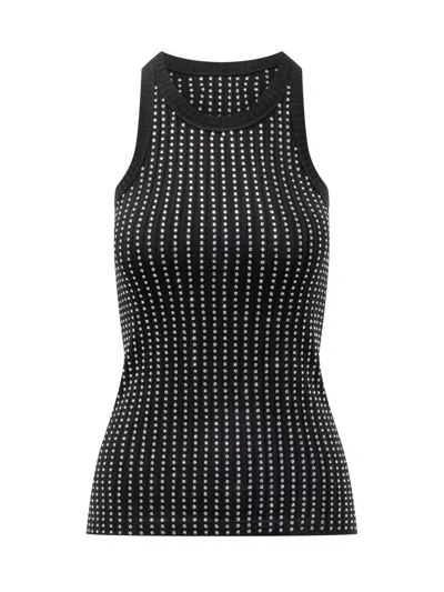 Attico The  Thermal Glitter Camisole In Black