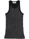 Attico Fitted Midi Dress With Shimmering Embellishments