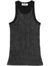 Attico Fitted Midi Dress With Shimmering Embellishments