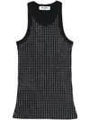 Attico Fitted Midi Dress With Shimmering Embellishments