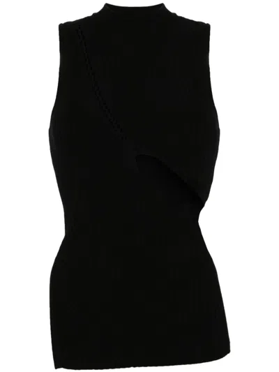 Attico The  Top Cut Out Details In Black