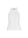 Attico Top With Crystals In White