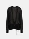 Attico V-neck Shirt In Black
