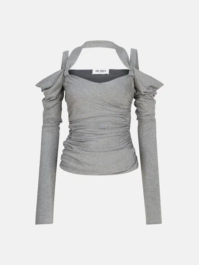 Attico Top Melange Grey In Gray