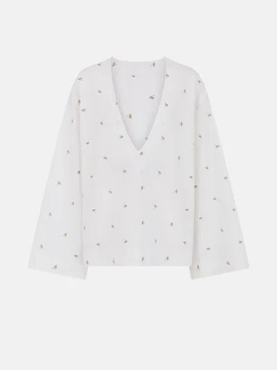 ATTICO THE ATTICO TOPS&SHIRTS GEND - WHITE BLOUSE WHITE MAIN MATERIAL: 90% COTTON 10% POLYESTER