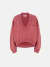 Attico The  New In Gend - Faded Bordeaux Sweater Faded Bordeaux Main Fabric: 100% Cotton, Second Mate In Faded Bordeaux