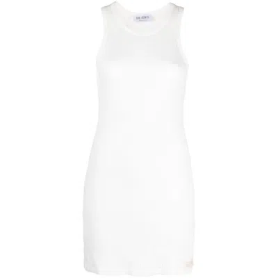 Attico Ribbed Cotton Tank Top In White