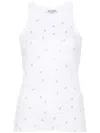 Attico Rhinestone-logo Lettering Tank Top