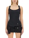 Attico Women's Tops With Logo Top In Black