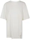 Attico White Oversized T-shirt With Moulded Split In White