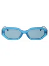 Attico The  Torquoise Silver Toequoise Acetate Sunglasses