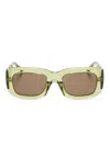 Attico Marfa Sunglasses In Green