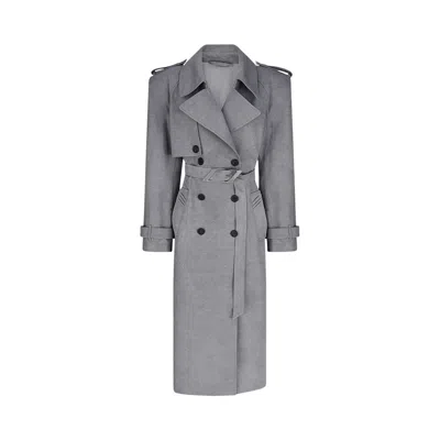 Pre-owned Attico The  Trench 'grey' | Women's Size 42 In Gray