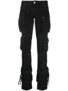 Attico Oversized Cargo Jeans In Black