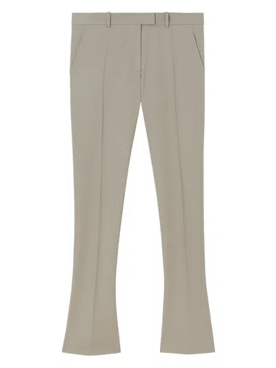 Attico Grey Straight Flat Front Pants In Gray