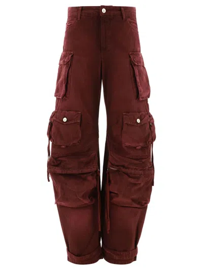 Attico The  Trousers Red In Brown