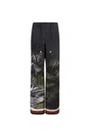 Attico Elastic Waistband Casual Pants In Smoke