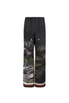 Attico Elastic Waistband Casual Pants In Smoke