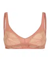 Attico The  Tulle Bra In Orange