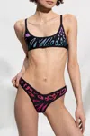 Attico Gradient Animal Print Bikini In Multicolour