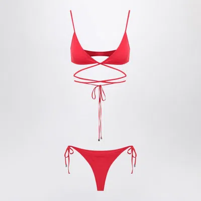 ATTICO THE ATTICO TWO-PIECE TRIANGLE BIKINI IN