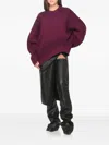 Attico The  Tyrian Purple Wool Blend Oversize Sweater In Purple