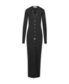 Attico Black Viscose Long Cardigan In Black