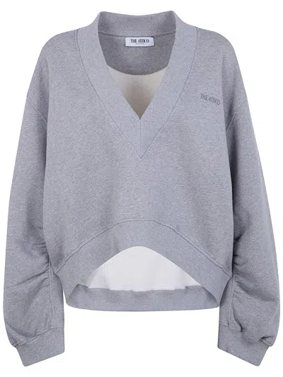 ATTICO THE ATTICO V NECK SWEATSHIRT