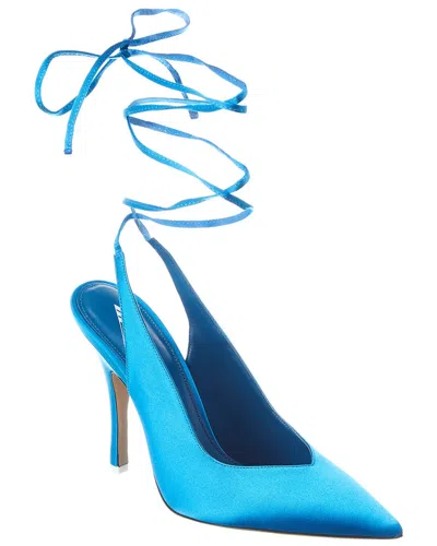 Attico The  Venus Satin Slingback Pump In Blue