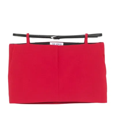 Attico The  Vibrant Mini Skirt In Red