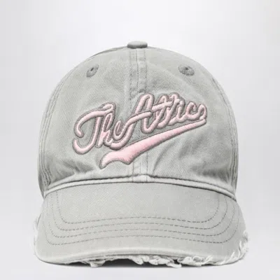 ATTICO THE ATTICO  VINTAGE-EFFECT GREY BASEBALL CAP