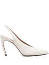 Attico 100mm Viper Slingback Pumps In White