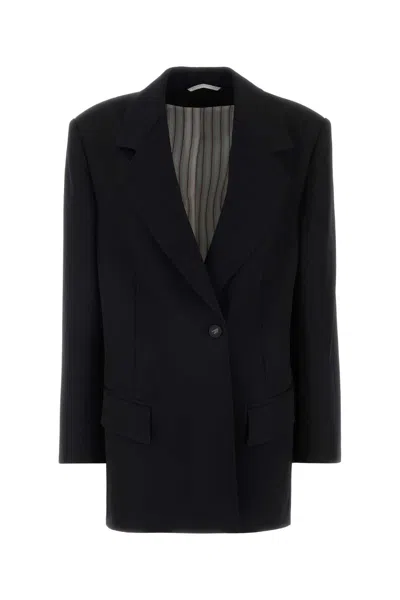 Attico The  Virgin Wool Blazer In Black