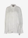 Attico Diana Parachute Canvas Overshirt In White