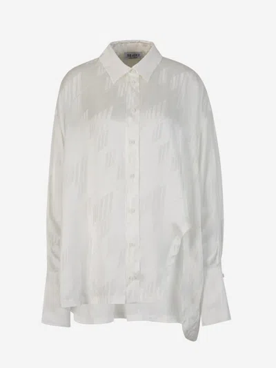 Attico Diana Parachute Canvas Overshirt In White
