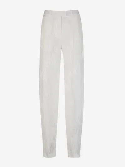 Attico The  Viscose Formal Pants In Neutral