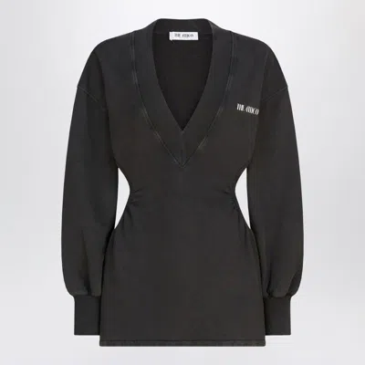 ATTICO THE ATTICO WASHED-EFFECT MINI DRESS WITH LOGO