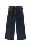 Attico The  Waxed Wide-leg Jeans In Black
