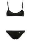Attico Bikini Mit Gummiertem Logo In Black