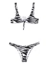 Attico Zebra Knot Detail High-cut Bikini
