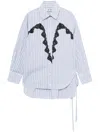 Attico White And Navy Blue Shirt In Multicolour