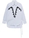 Attico White And Navy Blue Shirt In Multicolour