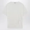 Attico White Asymmetrical Oversize T-shirt In White