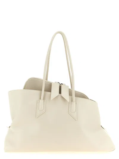 Attico The  White Bovine Leather Shoulder Women's Bag In Neutral